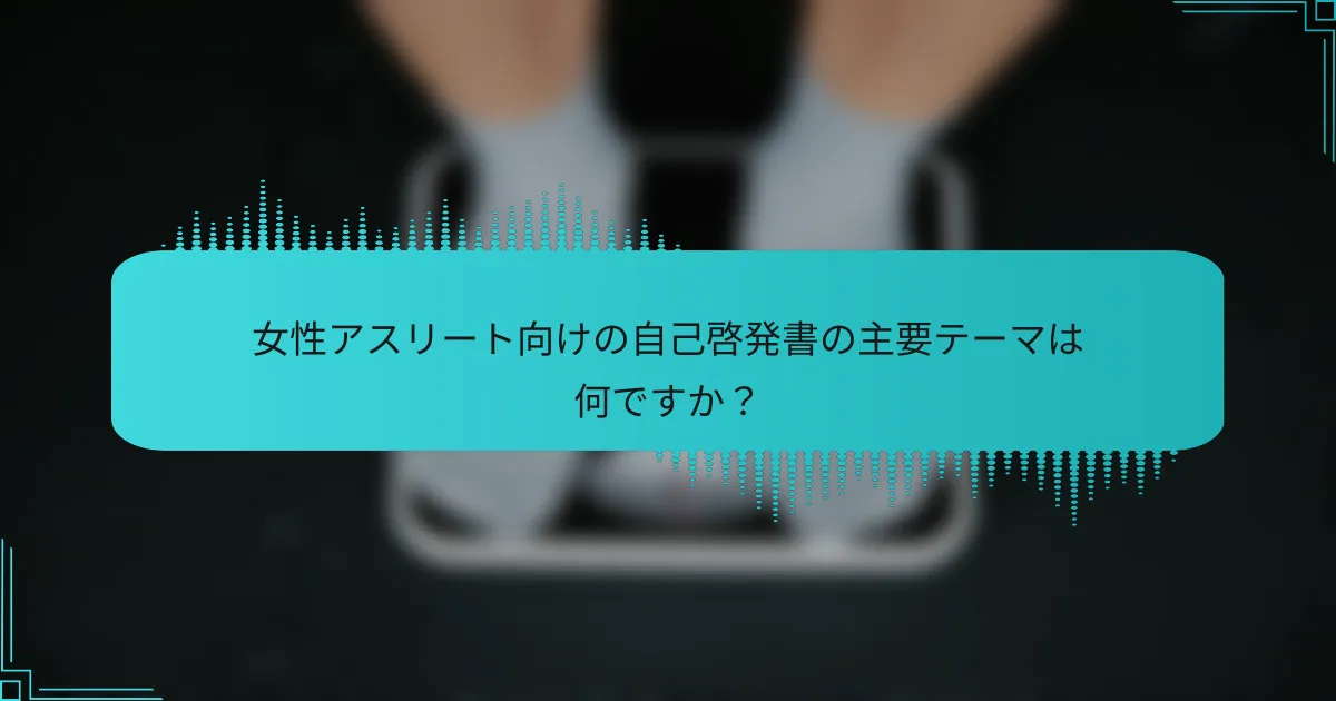 女性アスリート向けの自己啓発書の主要テーマは何ですか？