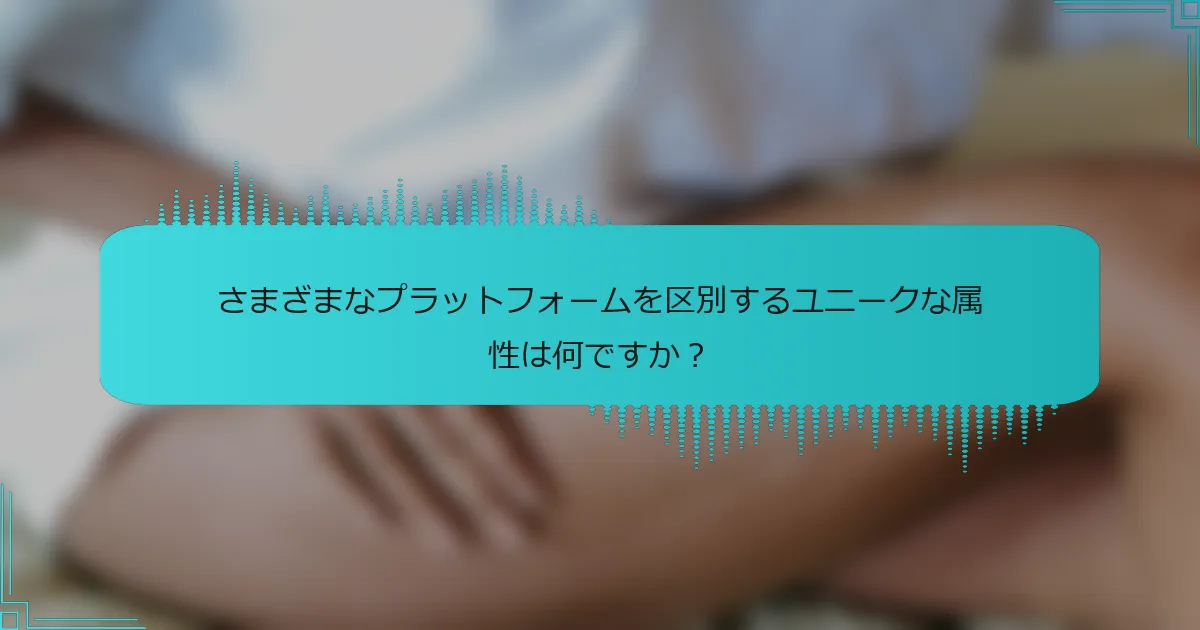 さまざまなプラットフォームを区別するユニークな属性は何ですか?